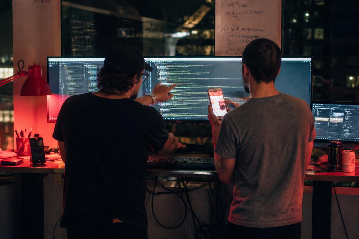 Our engineers building the app