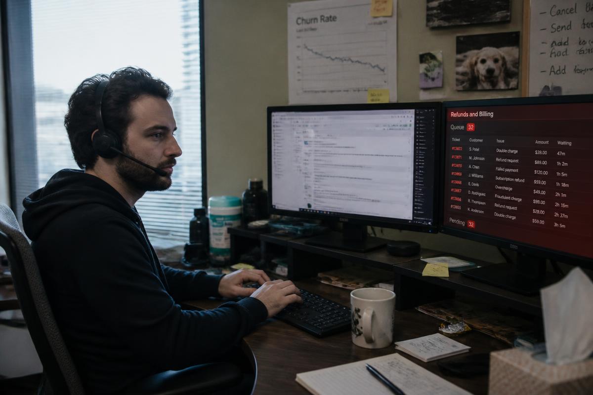 Our team running support and billing